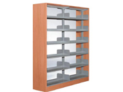6-storey single pillar bilateral book shelfCG-SS-126_Office Furniture_Double-Sided Bookshelf_Library Furniture